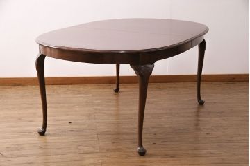 中古　美品　アメリカ輸入家具　Stickley(スティックレー、スティックレイ)　マホガニー材製の高級感あふれるエクステンションテーブル(ダイニングテーブル)(R-049666)