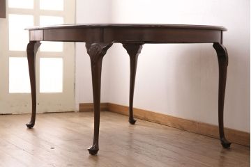 中古　美品　アメリカ輸入家具　Stickley(スティックレー、スティックレイ)　マホガニー材製の高級感あふれるエクステンションテーブル(ダイニングテーブル)(R-049666)