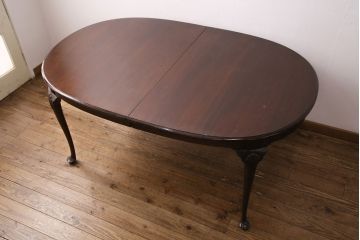 中古　美品　アメリカ輸入家具　Stickley(スティックレー、スティックレイ)　マホガニー材製の高級感あふれるエクステンションテーブル(ダイニングテーブル)(R-049666)