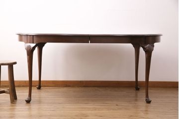 中古　美品　アメリカ輸入家具　Stickley(スティックレー、スティックレイ)　マホガニー材製の高級感あふれるエクステンションテーブル(ダイニングテーブル)(R-049666)