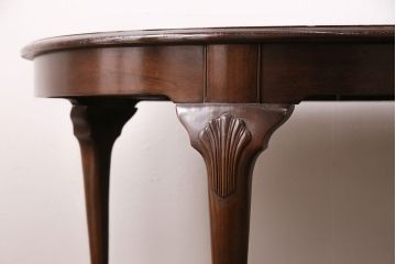 中古　美品　アメリカ輸入家具　Stickley(スティックレー、スティックレイ)　マホガニー材製の高級感あふれるエクステンションテーブル(ダイニングテーブル)(R-049666)