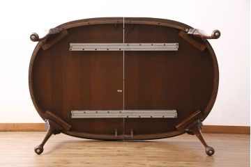 中古　美品　アメリカ輸入家具　Stickley(スティックレー、スティックレイ)　マホガニー材製の高級感あふれるエクステンションテーブル(ダイニングテーブル)(R-049666)