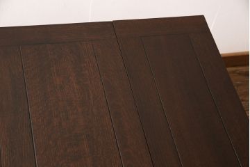 アンティーク家具　イギリスアンティーク　オーク材　ドローリーフテーブル(エクステンションテーブル、ダイニングテーブル)(R-049667)