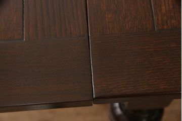 アンティーク家具　イギリスアンティーク　オーク材　ドローリーフテーブル(エクステンションテーブル、ダイニングテーブル)(R-049667)