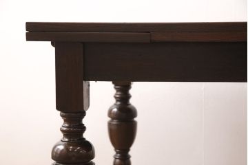 アンティーク家具　イギリスアンティーク　オーク材　ドローリーフテーブル(エクステンションテーブル、ダイニングテーブル)(R-049667)