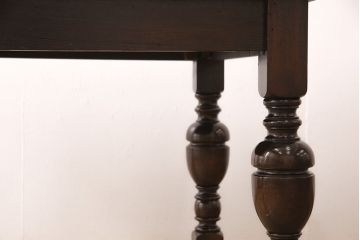 アンティーク家具　イギリスアンティーク　オーク材　ドローリーフテーブル(エクステンションテーブル、ダイニングテーブル)(R-049667)