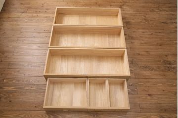 中古　伝統工芸品　長谷川進之介作　衣装盆・かくし付き　品のある佇まいが魅力の加茂総桐箪笥(胴厚、総桐たんす、和タンス、衣装箪笥、着物箪笥)(定価約120万円)(R-049668)