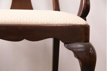 中古　アメリカ輸入家具　Stickley(スティックレー、スティックレイ)　マホガニー材製の高級感あふれるアームチェア2脚セット(椅子、サロンチェア、ダイニングチェア)(R-049681)