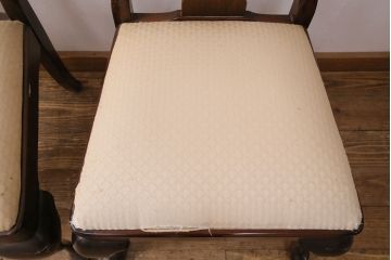 中古　アメリカ輸入家具　Stickley(スティックレー、スティックレイ)　マホガニー材製の高級感あふれるダイニングチェア2脚セット(椅子、サロンチェア)(R-049682)
