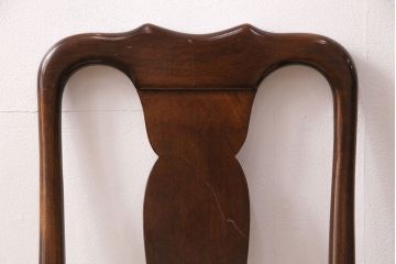 中古　アメリカ輸入家具　Stickley(スティックレー、スティックレイ)　マホガニー材製の高級感あふれるダイニングチェア2脚セット(椅子、サロンチェア)(R-049682)