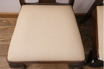 中古　アメリカ輸入家具　Stickley(スティックレー、スティックレイ)　マホガニー材製の高級感あふれるダイニングチェア2脚セット(椅子、サロンチェア)(R-049682)