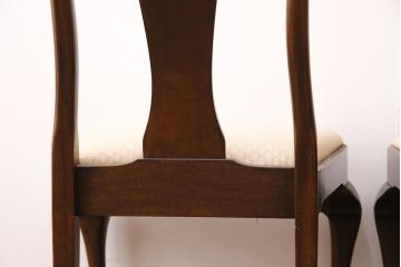 中古　アメリカ輸入家具　Stickley(スティックレー、スティックレイ)　マホガニー材製の高級感あふれるダイニングチェア2脚セット(椅子、サロンチェア)(R-049682)