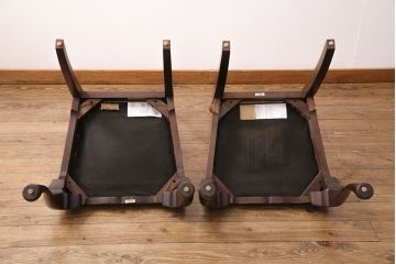 中古　アメリカ輸入家具　Stickley(スティックレー、スティックレイ)　マホガニー材製の高級感あふれるダイニングチェア2脚セット(椅子、サロンチェア)(R-049682)