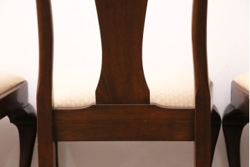 中古　アメリカ輸入家具　Stickley(スティックレー、スティックレイ)　マホガニー材製の高級感あふれるダイニングチェア4脚セット(椅子、サロンチェア)(R-049683)