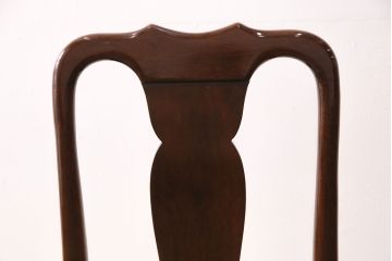 中古　アメリカ輸入家具　Stickley(スティックレー、スティックレイ)　マホガニー材製の高級感あふれるダイニングチェア4脚セット(椅子、サロンチェア)(R-049683)