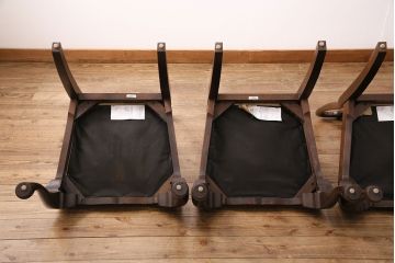 中古　アメリカ輸入家具　Stickley(スティックレー、スティックレイ)　マホガニー材製の高級感あふれるダイニングチェア4脚セット(椅子、サロンチェア)(R-049683)