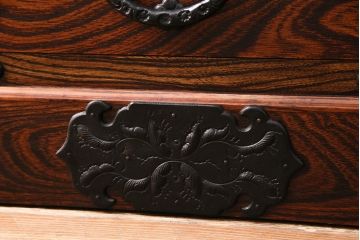 中古　美品　岩谷堂箪笥　No.366　四尺書棚　上質な和の空間づくりにおすすめのキャビネット(本棚、ブックケース)(定価約62万円)(R-049688)