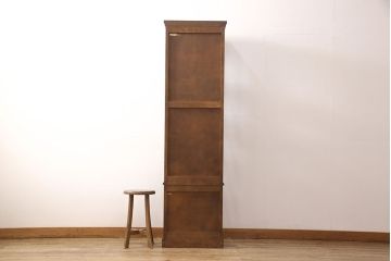 中古　北海道民芸家具 三方ガラスの収納棚(キャビネット、飾り棚)(R-049700)