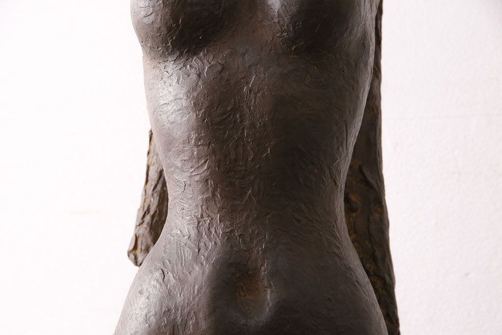 小森邦夫作「ヴエール」　裸婦像　彫刻　銅像(ブロンズ、在銘作家物)(R-049701)