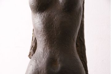 小森邦夫作「ヴエール」　裸婦像　彫刻　銅像(ブロンズ、在銘作家物)(R-049701)