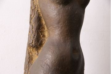 小森邦夫作「ヴエール」　裸婦像　彫刻　銅像(ブロンズ、在銘作家物)(R-049701)