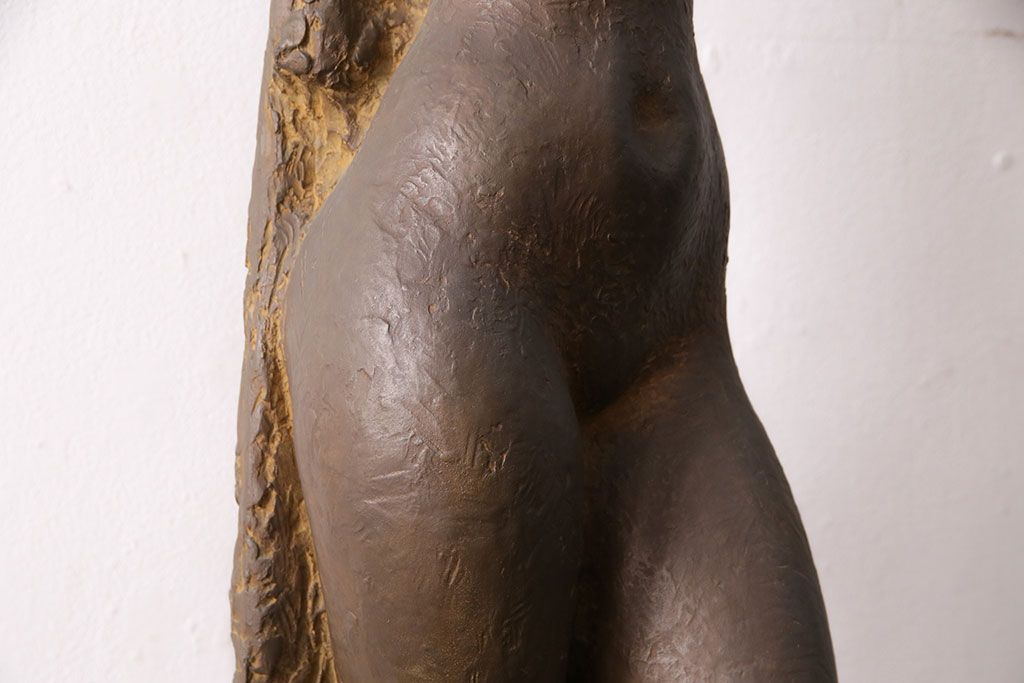 小森邦夫作「ヴエール」　裸婦像　彫刻　銅像(ブロンズ、在銘作家物)(R-049701)