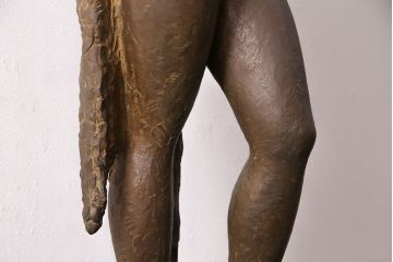 小森邦夫作「ヴエール」　裸婦像　彫刻　銅像(ブロンズ、在銘作家物)(R-049701)