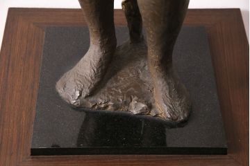 小森邦夫作「ヴエール」　裸婦像　彫刻　銅像(ブロンズ、在銘作家物)(R-049701)