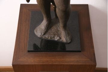 小森邦夫作「ヴエール」　裸婦像　彫刻　銅像(ブロンズ、在銘作家物)(R-049701)