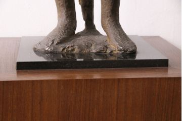 小森邦夫作「ヴエール」　裸婦像　彫刻　銅像(ブロンズ、在銘作家物)(R-049701)