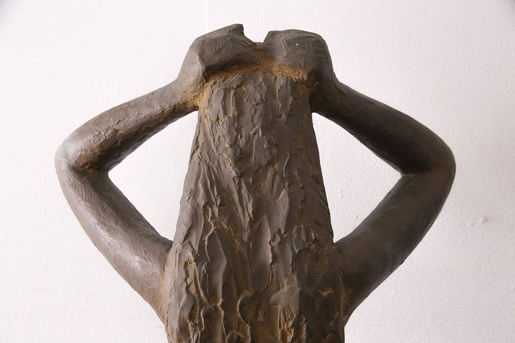 小森邦夫作「ヴエール」　裸婦像　彫刻　銅像(ブロンズ、在銘作家物)(R-049701)