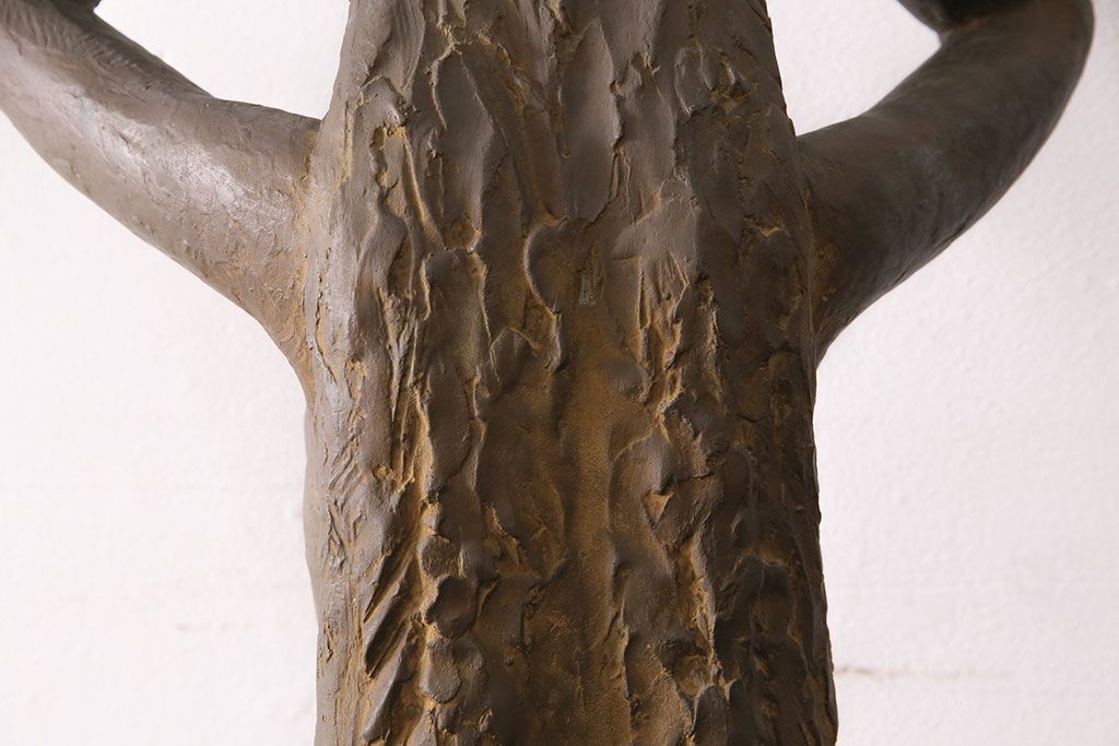 小森邦夫作「ヴエール」　裸婦像　彫刻　銅像(ブロンズ、在銘作家物)(R-049701)