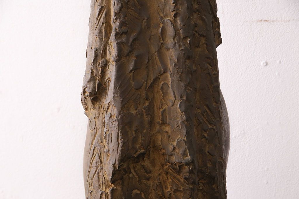 小森邦夫作「ヴエール」　裸婦像　彫刻　銅像(ブロンズ、在銘作家物)(R-049701)