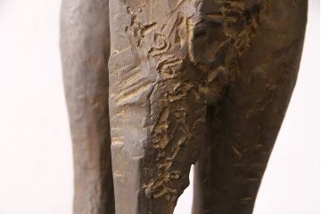 小森邦夫作「ヴエール」　裸婦像　彫刻　銅像(ブロンズ、在銘作家物)(R-049701)