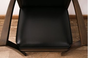 中古　美品　モリシゲ(MORISHIGE/森繁)　アリー　和モダンスタイルにおすすめのアームチェア(ダイニングチェア、椅子)(定価約7万5千円)(R-049702)