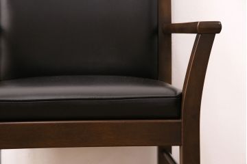中古　美品　モリシゲ(MORISHIGE/森繁)　アリー　和モダンスタイルにおすすめのアームチェア(ダイニングチェア、椅子)(定価約7万5千円)(R-049702)