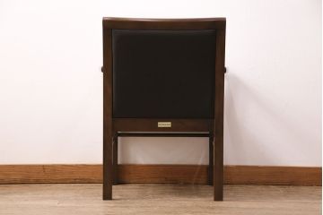 中古　美品　モリシゲ(MORISHIGE/森繁)　アリー　和モダンスタイルにおすすめのアームチェア(ダイニングチェア、椅子)(定価約7万5千円)(R-049702)
