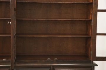 中古　北海道民芸家具　上下別売り可　食器棚(カップボード、キャビネット、サイドボード、サイドキャビネット)(R-049706)