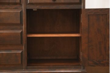 中古　北海道民芸家具　上下別売り可　食器棚(カップボード、キャビネット、サイドボード、サイドキャビネット)(R-049706)