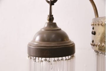 和製アンティーク　激レア品!ガラス管の煌めきが繊細な美しさを放つ、趣のあるシャンデリア(天井照明、吊り下げ照明)(R-049715)