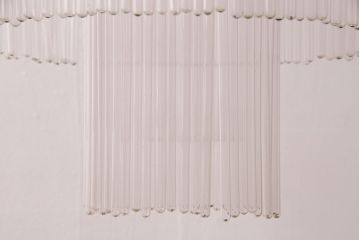 和製アンティーク　激レア品!ガラス管の煌めきが繊細な美しさを放つ、趣のあるシャンデリア(天井照明、吊り下げ照明)(R-049715)