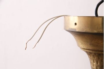 和製アンティーク　激レア品!ガラス管の煌めきが繊細な美しさを放つ、趣のあるシャンデリア(天井照明、吊り下げ照明)(R-049715)