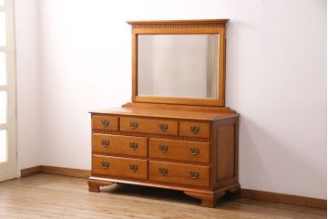 中古　横浜ダニエル(daniel)　アーリーアメリカン 気品漂う洗練されたデザインが魅力的なドレッサー(定価約60万円)(鏡台)(R-049717)