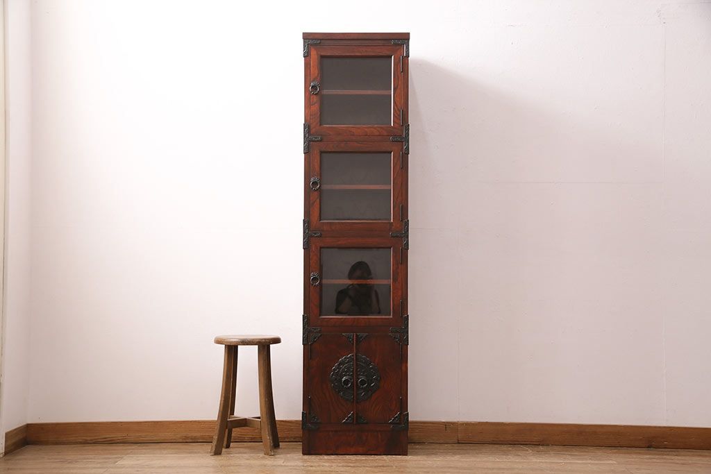 中古　美品　岩谷堂箪笥　No.114　上質な佇まいと機能性に優れた多目棚(収納棚、キャビネット)(定価約30万円)(R-049721)