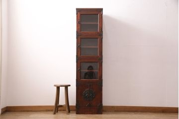 中古　美品　岩谷堂箪笥　No.114　上質な佇まいと機能性に優れた多目棚(収納棚、キャビネット)(定価約30万円)(R-049721)