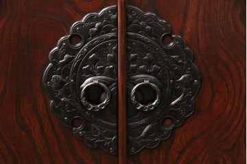 中古　美品　岩谷堂箪笥　No.114　上質な佇まいと機能性に優れた多目棚(収納棚、キャビネット)(定価約30万円)(R-049721)