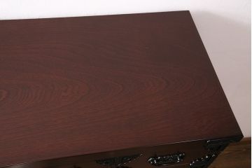 中古　展示未使用品　吉野民芸家具　ケヤキ材　杢目が目を引く、和の趣あふれる衣装箪笥(収納タンス、引き出し、チェスト)(R-049722)
