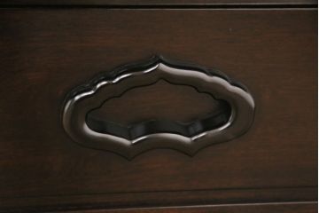 ヴィンテージ雑貨　美品　昭和中期　唐木材　赤みがかった落ち着きある色合いが高級感漂う関西火鉢(長火鉢、囲炉裏、手あぶり、ビンテージ)(R-049724)