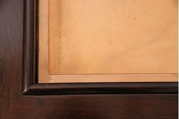 ヴィンテージ雑貨　美品　昭和中期　唐木材　赤みがかった落ち着きある色合いが高級感漂う関西火鉢(長火鉢、囲炉裏、手あぶり、ビンテージ)(R-049724)