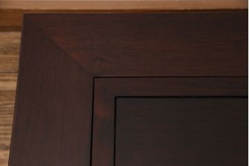 ヴィンテージ雑貨　美品　昭和中期　唐木材　赤みがかった落ち着きある色合いが高級感漂う関西火鉢(長火鉢、囲炉裏、手あぶり、ビンテージ)(R-049724)